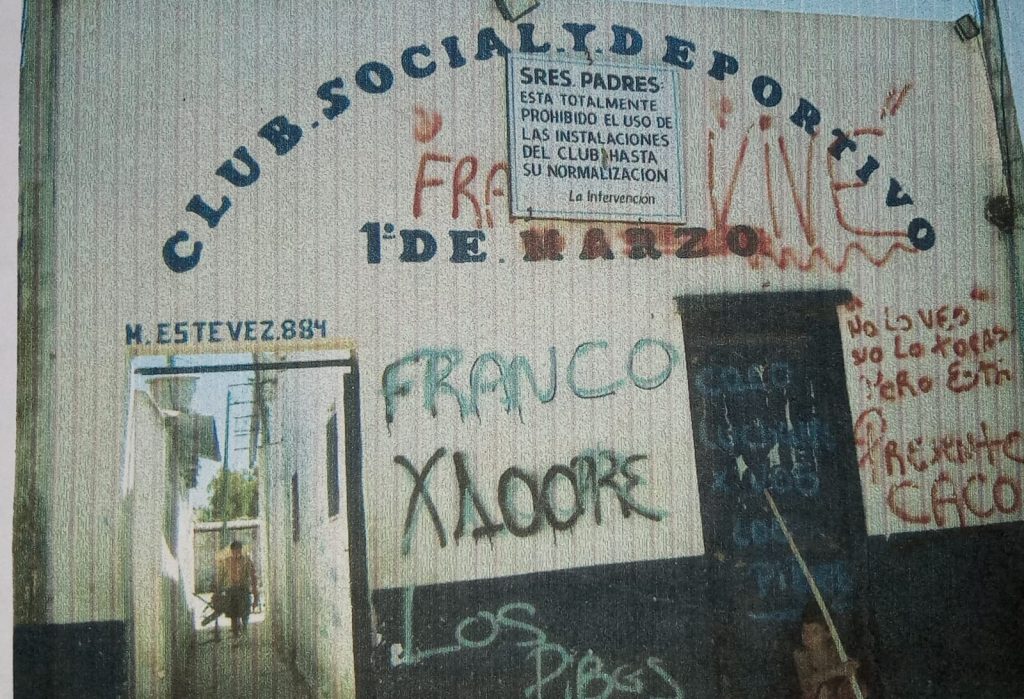 Club 1° de Marzo, ubicado en el barrio Villa Tranquila de Avellaneda