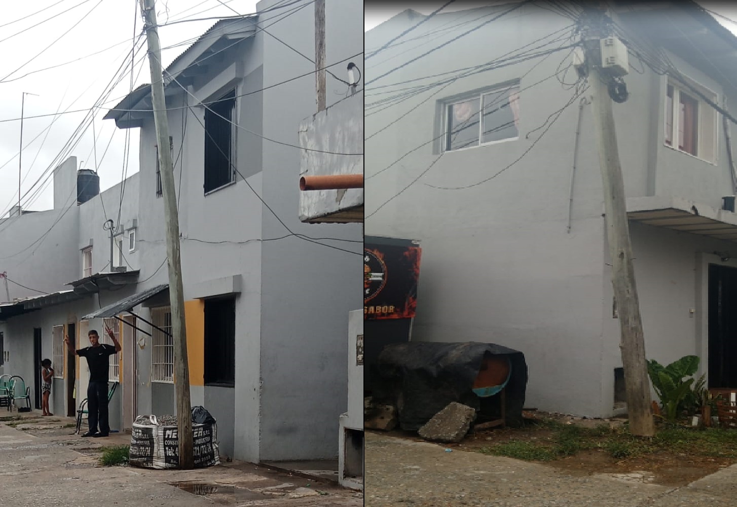 Peligro en Villa Tranquila: vecinos reclaman por cables sobre los techos
