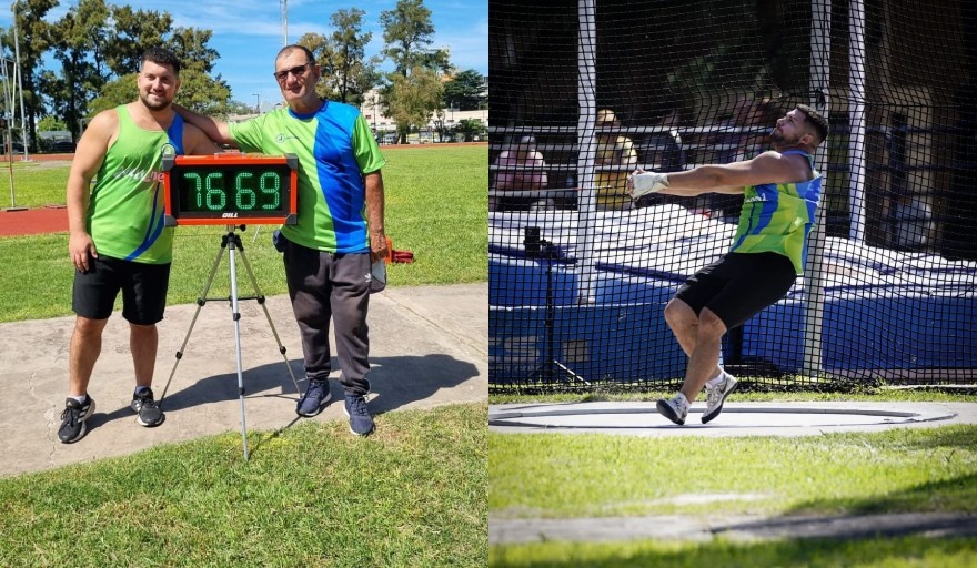 Atleta de Avellaneda rompió el récord argentino en lanzamiento de martillo