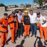Cascallares y Katopodis recorrieron la etapa final de la obra del paso bajo nivel de Longchamps